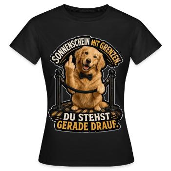 Sonnenschein mit klaren Grenzen - Frauen T-Shirt - Schwarz - Vorne - AI Model Female 172 dark (172cm)