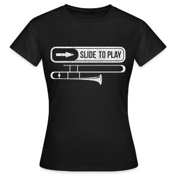 Trombone wind instrument - Women's T-Shirt - black - Front - AI Model Female 172 dark (172cm)