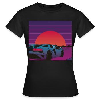 Supercar Act for your dreams Dream Car Sunrise - Women's T-Shirt - black - Front - AI Model Female 172 dark (172cm)
