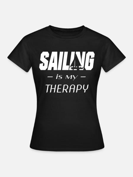 sailing segeln segelboot - Frauen T-Shirt - Schwarz