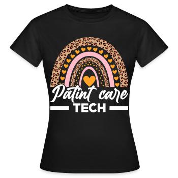 Service de soins infirmiers pour les personnes âgées Soins infirmiers - T-shirt Femme - noir - Devant - AI Model Female 172 dark (172cm)