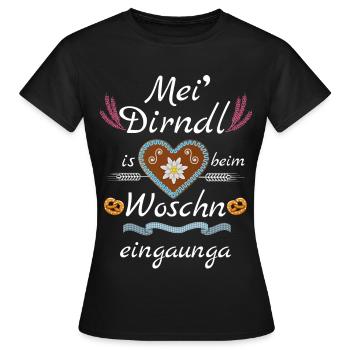 Dirndl Dirndlersatz lustiger Spruch - Frauen T-Shirt - Schwarz - Vorne - AI Model Female 172 dark (172cm)