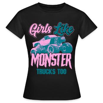 Monstertruck - Frauen T-Shirt - Schwarz - Vorne - AI Model Female 172 dark (172cm)