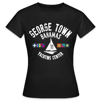 George Town Bahamas Yachting Center - Frauen T-Shirt - Schwarz - Vorne - AI Model Female 172 dark (172cm)