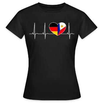 Filipino Deutsch - Frauen T-Shirt - Schwarz - Vorne - AI Model Female 172 dark (172cm)