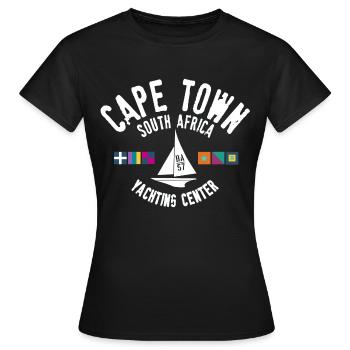 Kapstadt Yachting Center - Frauen T-Shirt - Schwarz - Vorne - AI Model Female 172 dark (172cm)