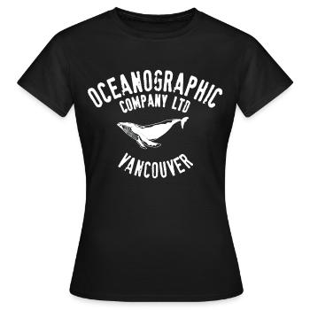 Oceanographic Whale watching Vancouver - T-shirt Femme - noir - Devant - AI Model Female 172 dark (172cm)