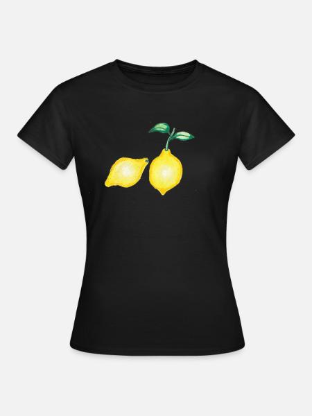 Zitronen - Frauen T-Shirt - Schwarz