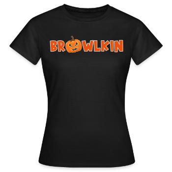 Brawl Halloween Pumpkin Pumpkin Gamer Gamer Gaming - Women's T-Shirt - black - Front - AI Model Female 172 dark (172cm)