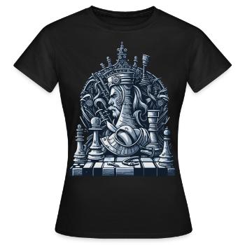 Échiquier - T-shirt Femme - noir - Devant - AI Model Female 172 dark (172cm)