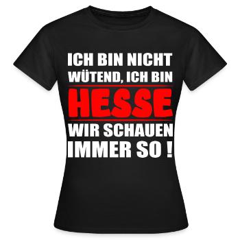 Hesse lustige Sprüche hessisch - Frauen T-Shirt - Schwarz - Vorne - AI Model Female 172 dark (172cm)