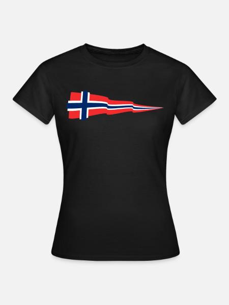 Norvège Norvège Norge Noreg Flag - T-shirt Femme - noir