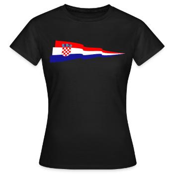 Croatia Hrvatska flag flag Hrvate Domovina - Women's T-Shirt - black - Front - AI Model Female 172 dark (172cm)