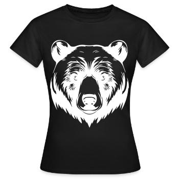 Ours Grizzly Animal - T-shirt Femme - noir - Devant - AI Model Female 172 dark (172cm)