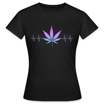 Kiffen - Frauen T-Shirt - Schwarz - Vorne - AI Model Female 172 dark (172cm)