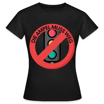 Die Ampel muss weg - Frauen T-Shirt - Schwarz - Vorne - AI Model Female 172 dark (172cm)
