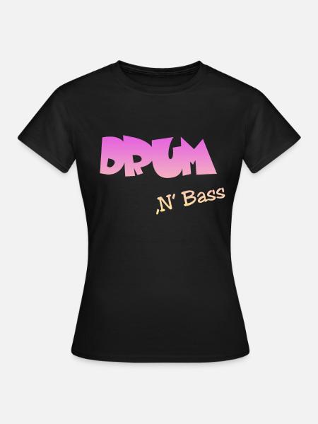 Drum n Bass, Techno, Minimal - Frauen T-Shirt - Schwarz