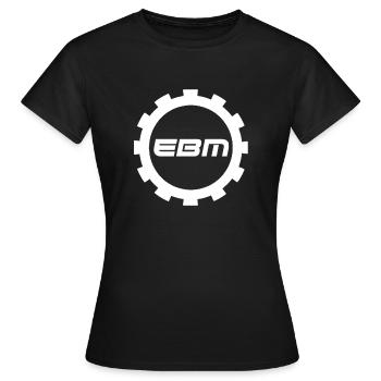 EBM - Frauen T-Shirt - Schwarz - Vorne - AI Model Female 172 dark (172cm)