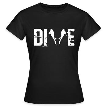 Dive Plongeurs Plongée sous l’eau - T-shirt Femme - noir - Devant - AI Model Female 172 dark (172cm)