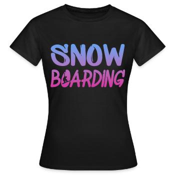 snowboarding boarden - Frauen T-Shirt - Schwarz - Vorne - AI Model Female 172 dark (172cm)