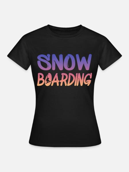 snowboarding - Frauen T-Shirt - Schwarz
