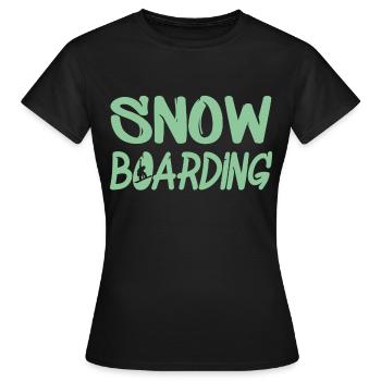 snowboarding boarden - Frauen T-Shirt - Schwarz - Vorne - AI Model Female 172 dark (172cm)