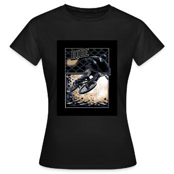Motard de rue - T-shirt Femme - noir - Devant - AI Model Female 172 dark (172cm)