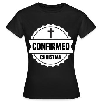 Confirmation catholique Confirmé Ki chrétienne - T-shirt Femme - noir - Devant - AI Model Female 172 dark (172cm)