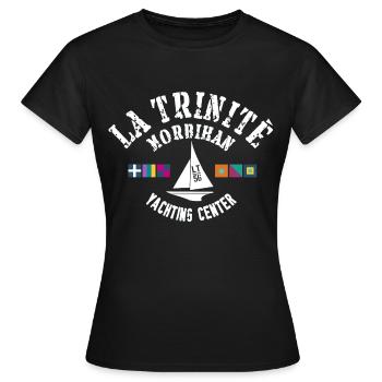 La Trinité sur mer yacht center - T-shirt Femme - noir - Devant - AI Model Female 172 dark (172cm)