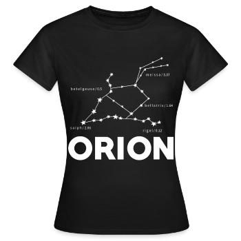 Orion Konstellation Universum Weltraumforschung - Frauen T-Shirt - Schwarz - Vorne - AI Model Female 172 dark (172cm)