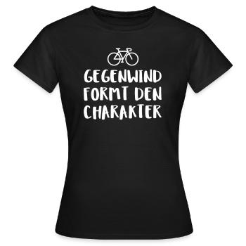 LE CARACTERE CONTRE-VENT - T-shirt Femme - noir - Devant - AI Model Female 172 dark (172cm)