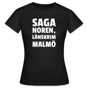 Saga Noren Länskrim Malmö - T-shirt Femme - noir - Devant - AI Model Female 172 dark (172cm)