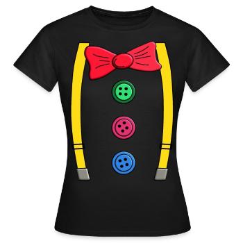 Karneval Clown Shirt - Frauen T-Shirt - Schwarz - Vorne - AI Model Female 172 dark (172cm)