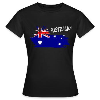 Australien Australia - Frauen T-Shirt - Schwarz - Vorne - AI Model Female 172 dark (172cm)