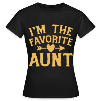 Tante Lieblingstante Patentante Neffe Nichte - Frauen T-Shirt - Schwarz - Vorne - AI Model Female 172 dark (172cm)