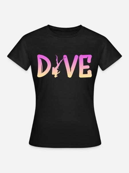 tauchen - Frauen T-Shirt - Schwarz