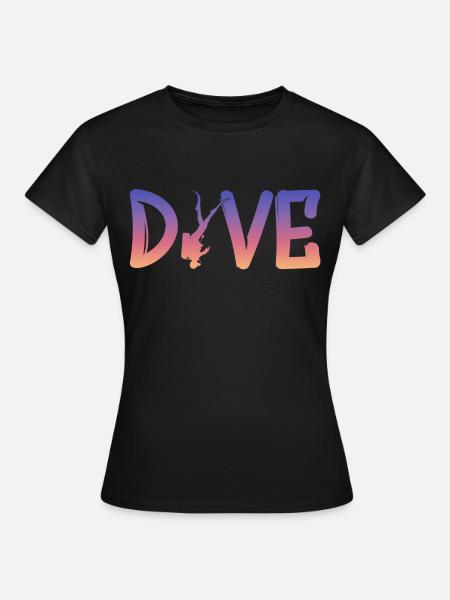 Dive, Diver, Scuba Diving - Frauen T-Shirt - Schwarz