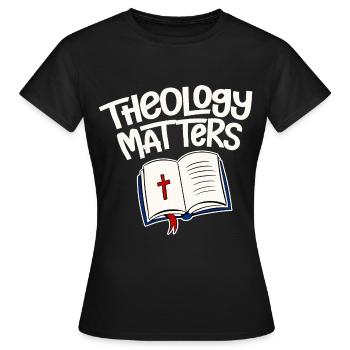 Questions de théologie 4 - T-shirt Femme - noir - Devant - AI Model Female 172 dark (172cm)