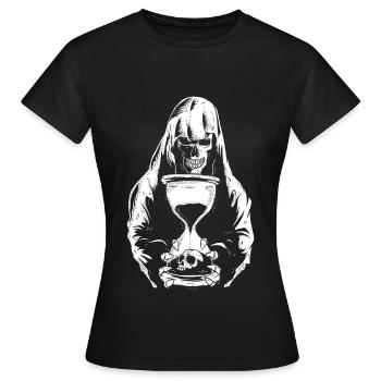 le sablier mort mort sablier sablier - T-shirt Femme - noir - Devant - AI Model Female 172 dark (172cm)