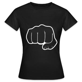 coup de poing poinçon - T-shirt Femme - noir - Devant - AI Model Female 172 dark (172cm)