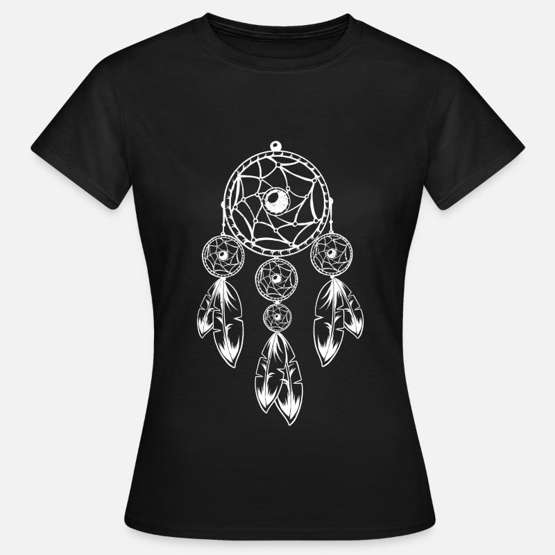 dream catcher white - Women's T-Shirt - black