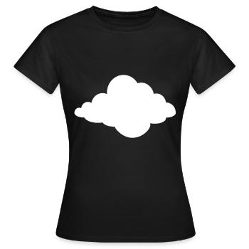 Wolke Wolken Himmel Geschenk - Frauen T-Shirt - Schwarz - Vorne - AI Model Female 172 dark (172cm)