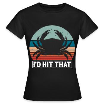 Crabes Crabes Fruits de mer - T-shirt Femme - noir - Devant - AI Model Female 172 dark (172cm)