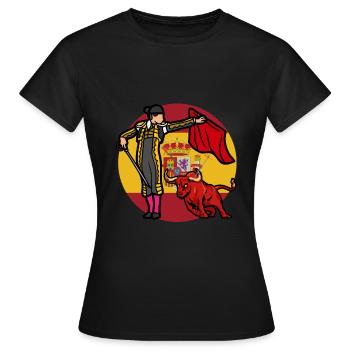 Es lebe der Stierkampf - Frauen T-Shirt - Schwarz - Vorne - AI Model Female 172 dark (172cm)