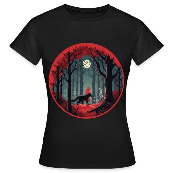 Rotkäppchen - Frauen T-Shirt - Schwarz - Vorne - AI Model Female 172 dark (172cm)