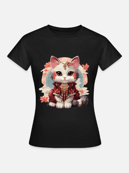 Katze Katzen - T-shirt dam - svart