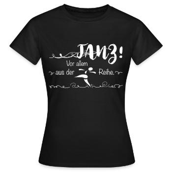 tanz - Frauen T-Shirt - Schwarz - Vorne - AI Model Female 172 dark (172cm)