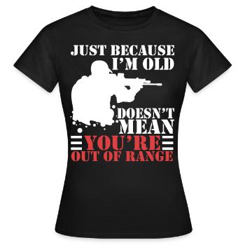 Sniper Sniper Veteran Gift Idea - Women's T-Shirt - black - Front - AI Model Female 172 dark (172cm)