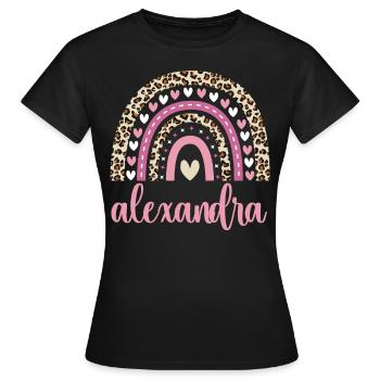 Alexandra Regenbogen Name Geburtstag Alexandra - Frauen T-Shirt - Schwarz - Vorne - AI Model Female 172 dark (172cm)