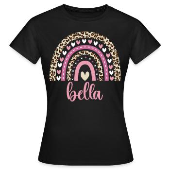 Bella Regenbogen Name Geburtstag Bella - Frauen T-Shirt - Schwarz - Vorne - AI Model Female 172 dark (172cm)